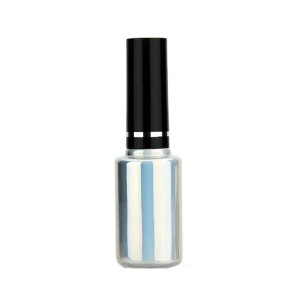 3ML SILVER COLOR CYLINDRICAL SHAPED GLASS EMPTY NAIL GEL BOTTLE