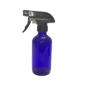 500ml 16oz cobalt blue boston round glass trigger spray bottle with pump for essential oils